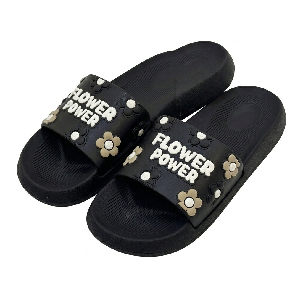Girls Flower Power Slide Sandals