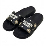 Girls Flower Power Slide Sandals