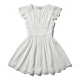Casual V Neck Puff Sleeve Mini Dress