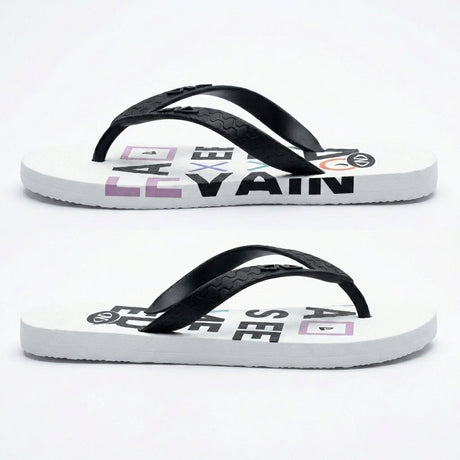 Graphic Flip Flop Sandals With Straps