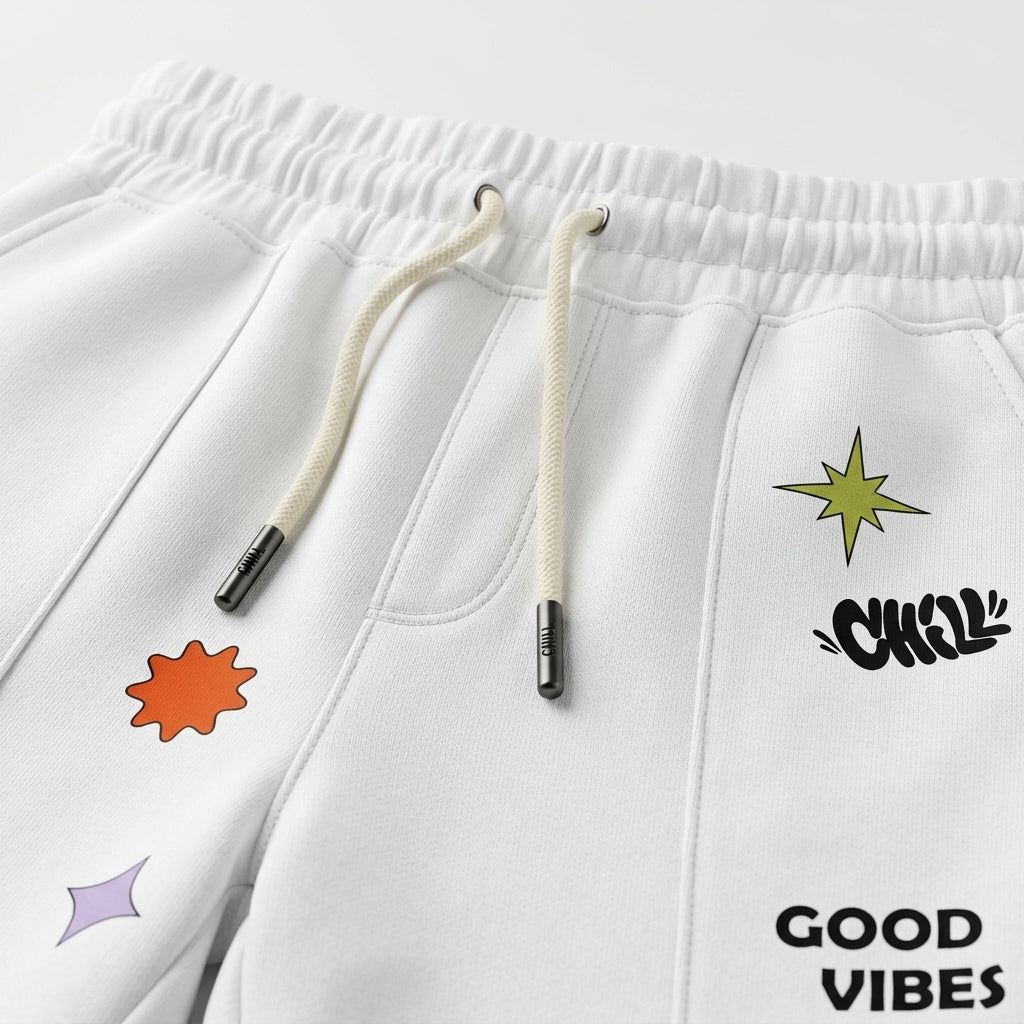 Kids Graphic Drawstring Shorts