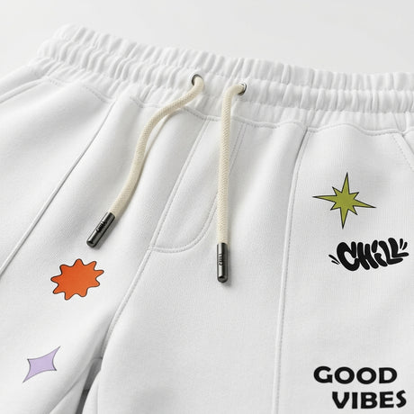 Kids Graphic Drawstring Shorts
