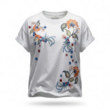 Casual Floral Print Short Sleeve T Shirt
