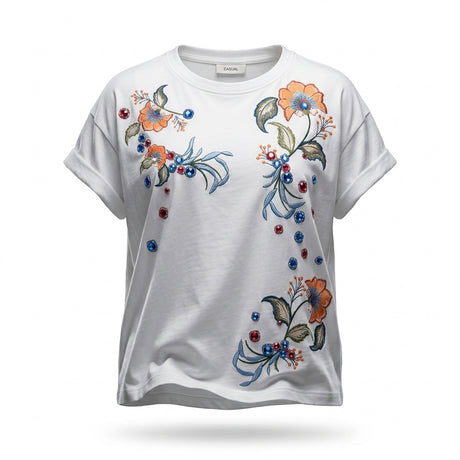 Casual Floral Print Short Sleeve T Shirt