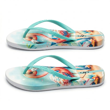 Women Tropical Flamingo Print Flip Flop Slipper
