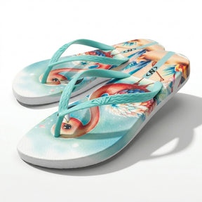 Women Tropical Flamingo Print Flip Flop Slipper