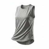 Women Sleeveless Curved Hem Tank Top