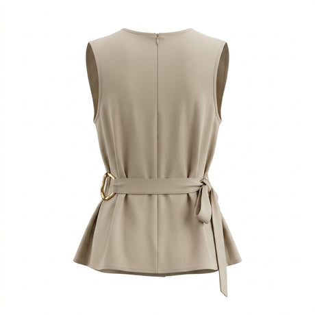 Casual Wear Women Sleeveless Tie Waist Top