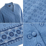 Casual Women Printed Button Front Blouse