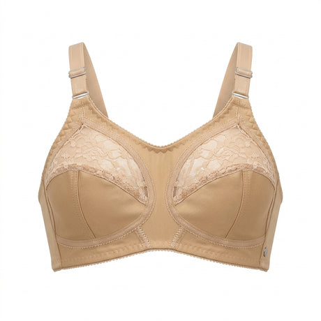 Women Lace Panel Full Coverage Support Bra