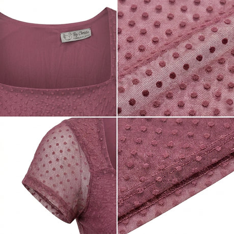 Textured Square Neck Top