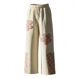Girls Floral Patch Wide Leg Pants