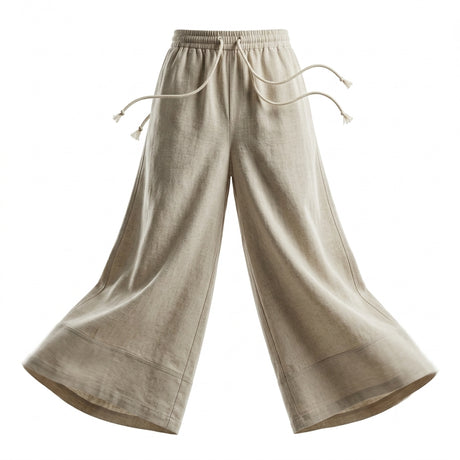 Women Drawstring Wide Leg Pants