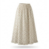 Floral Print Maxi Skirt With An Elastic Waistband