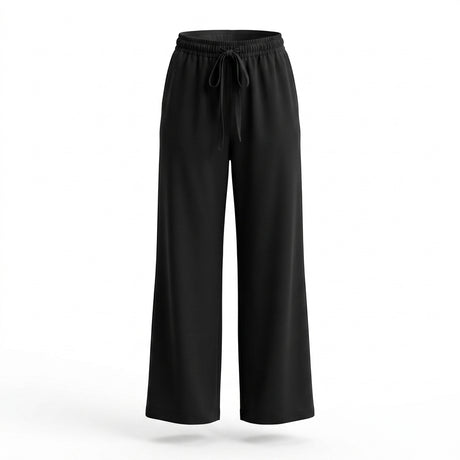 Casual Elastic Waist Wide Leg Pants