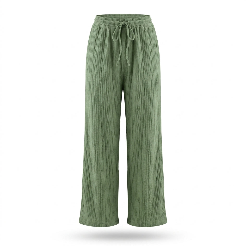 Women Textured Wide Leg Pants
