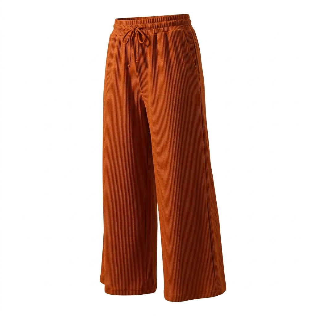 Women Textured Wide Leg Pants