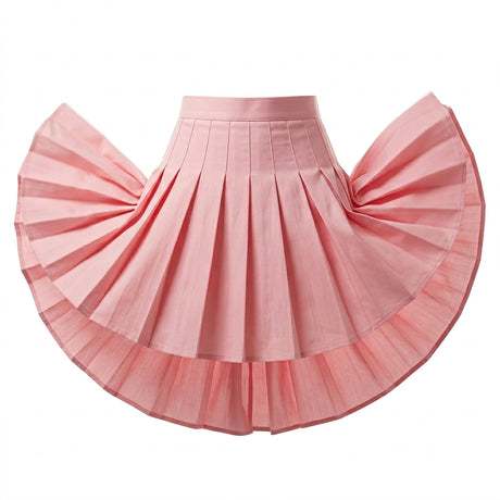 Girls Pleated Button Front Skirt