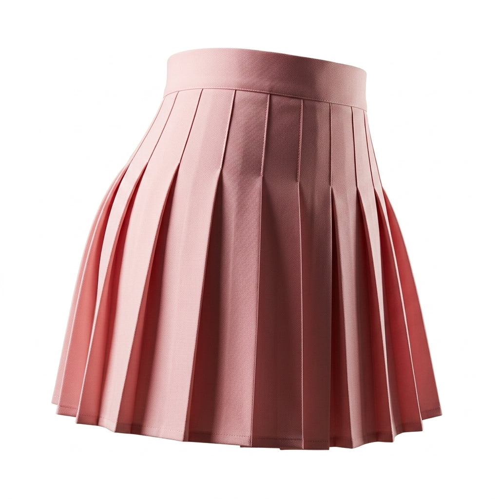 Girls Pleated Button Front Skirt