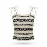 Women Smocked Tie Strap Top