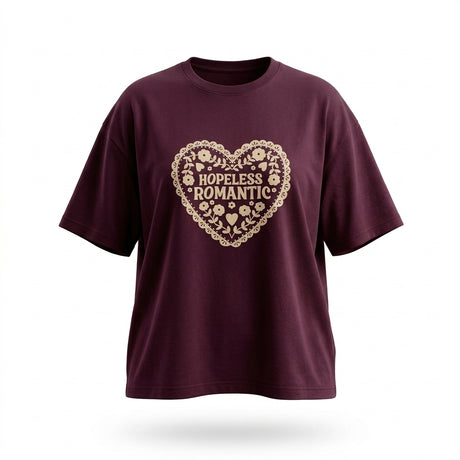 Casual Hopeless Romantic Graphic Short Sleeve T Shirt