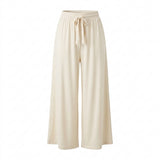 Women Wide Leg Tie Waist Pants