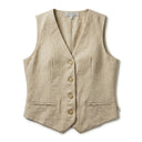 Women Button Front Sleeveless Vest