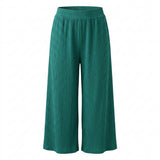 Textured Wide Leg Pants
