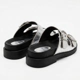 Double Buckle Comfort Slide Sandals