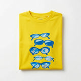 Casual Men Sunglasses Graphic T Shirt