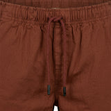 Men Linen Blend Drawstring Casual Shorts