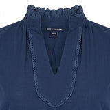 Women Lace Sleeve V Neck Blouse