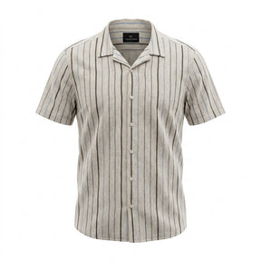 Men Stripe Shirt And Shorts Set