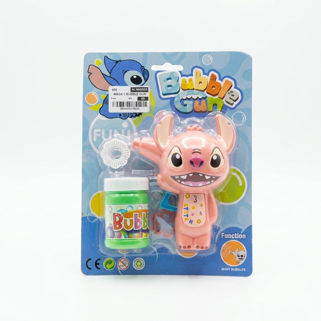 Bubble Gun Toy With Bubble Solution Cute Cartoon Character