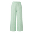 Women Linen Blend Wide Leg Pants