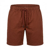 Men Linen Blend Drawstring Casual Shorts