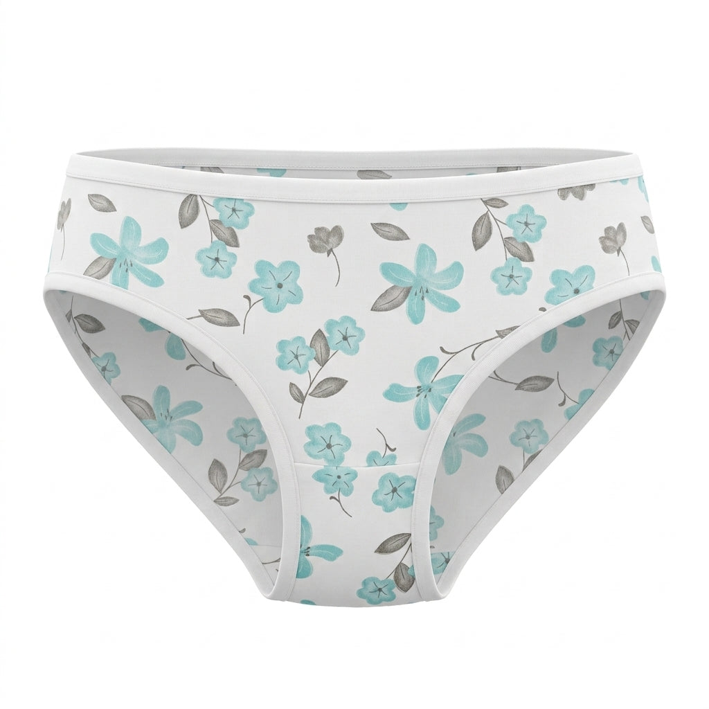Women Floral Print Lightly Padded Bra And Brief Set