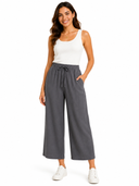 Casual Wear Women Charcoal Wide Leg Pants