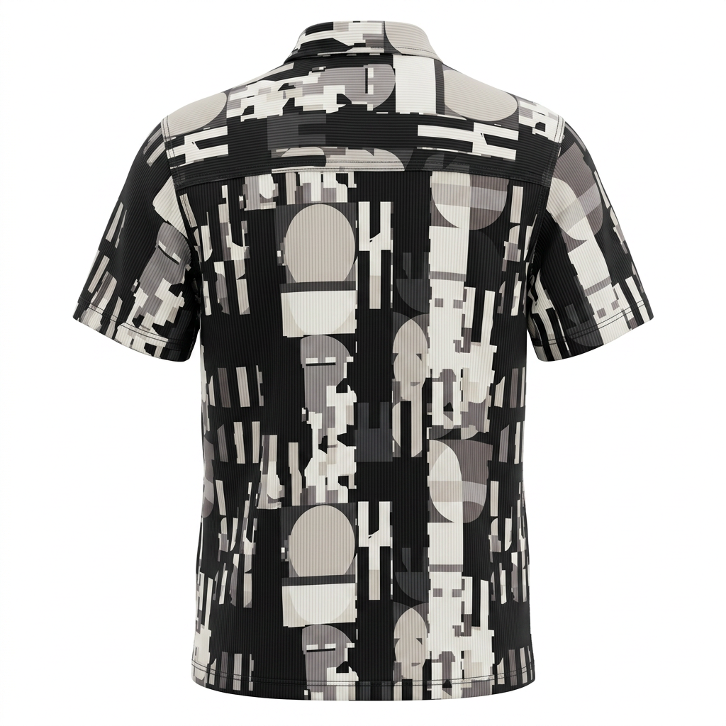 Kids Abstract Print Ribbed Shirt