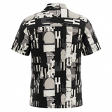 Kids Abstract Print Ribbed Shirt