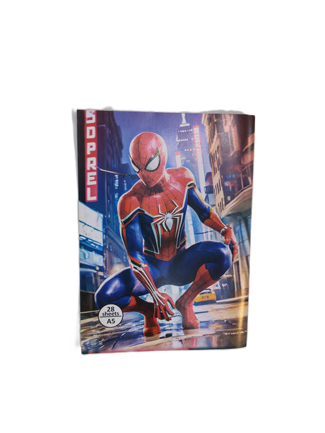 A5 Ruled Notebook With Spider Man Design 28 Sheets